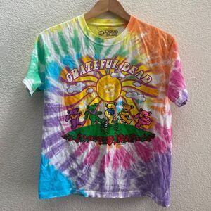 Grateful Dead Dancing Bears Jerry Garcia T-Shirt Tie-Dye 2021 Liquid Blue Small